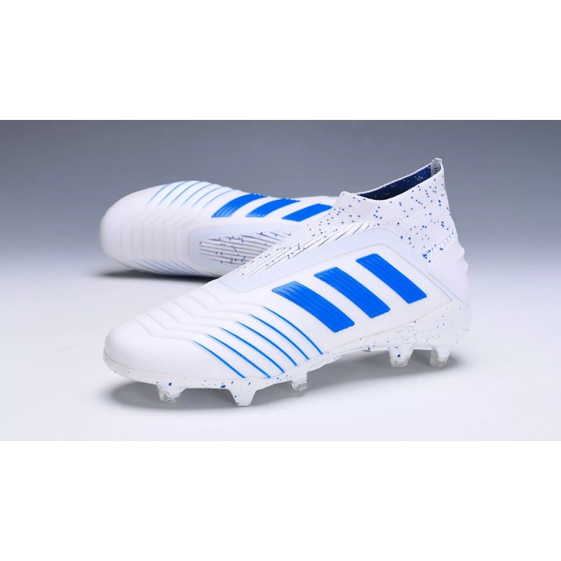 Botas de Fútbol Adidas Predator 19 FG Unisex Blanco&Azul (#35~#45)