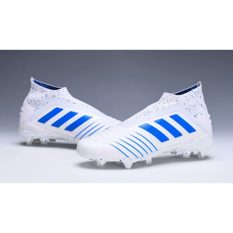 Botas de Fútbol Adidas Predator 19 FG Unisex Blanco&Azul (#35~#45)