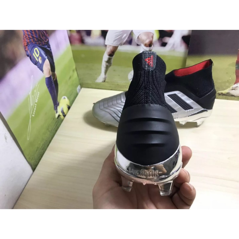 Botas de Fútbol Adidas Predator 19 FG Unisex Plateado Metálico (#35~#46)
