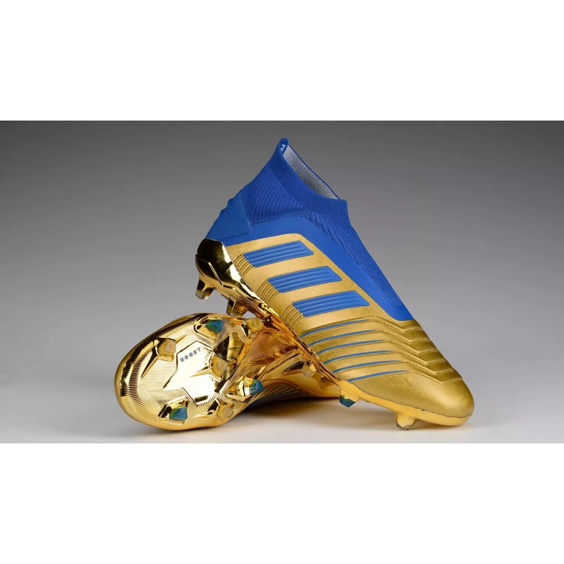 Botas de Fútbol Adidas Predator 19 FG Unisex Azul&Dorado (#35~#46)