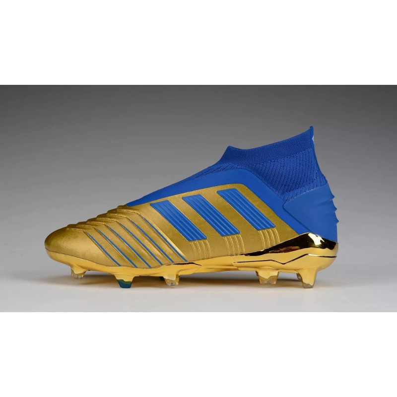 Botas de Fútbol Adidas Predator 19 FG Unisex Azul&Dorado (#35~#46)