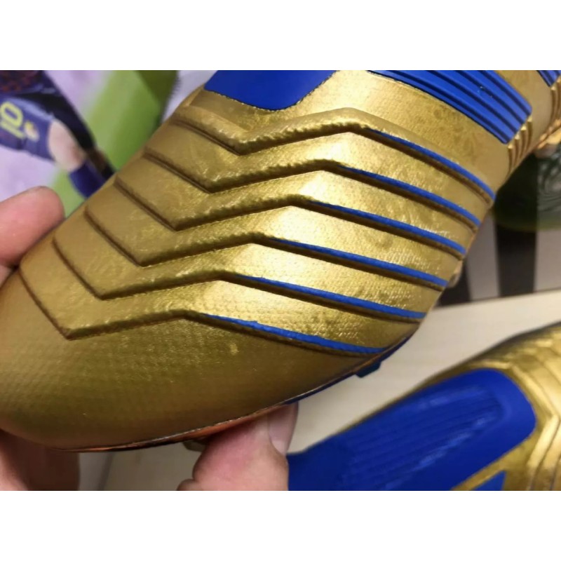 Botas de Fútbol Adidas Predator 19 FG Unisex Azul&Dorado (#35~#46)