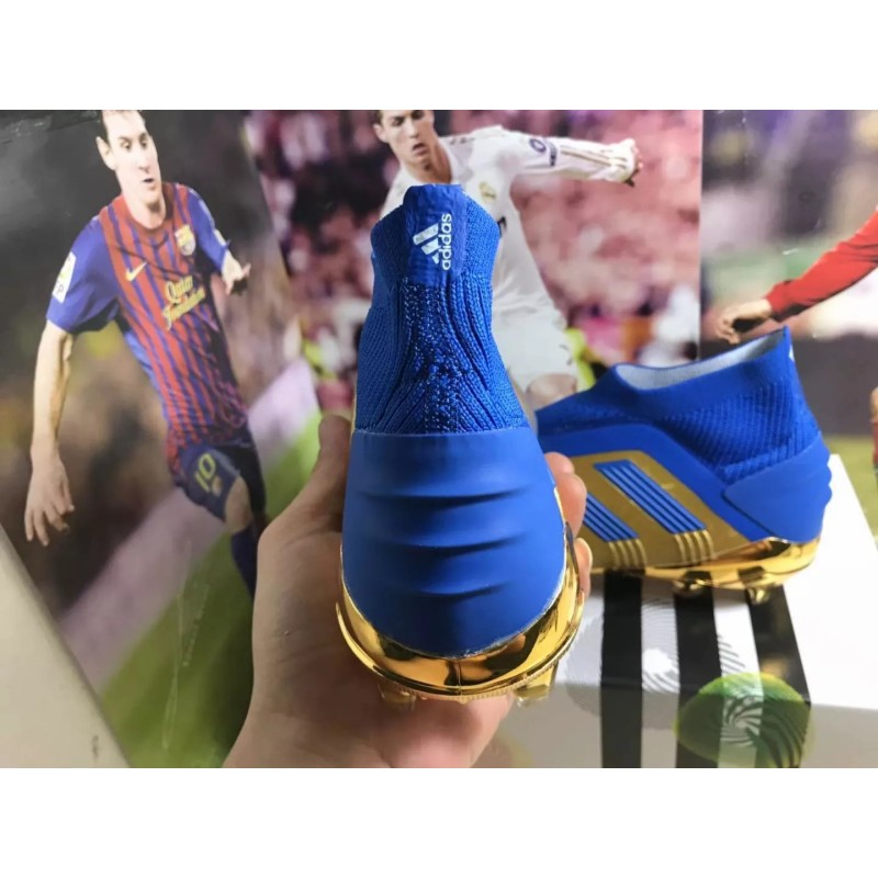 Botas de Fútbol Adidas Predator 19 FG Unisex Azul&Dorado (#35~#46)