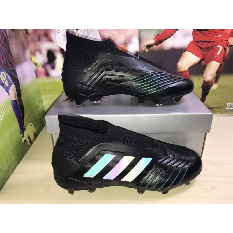 Botas de Fútbol Adidas Predator 19 FG Unisex Negro Puro (#35~#46)