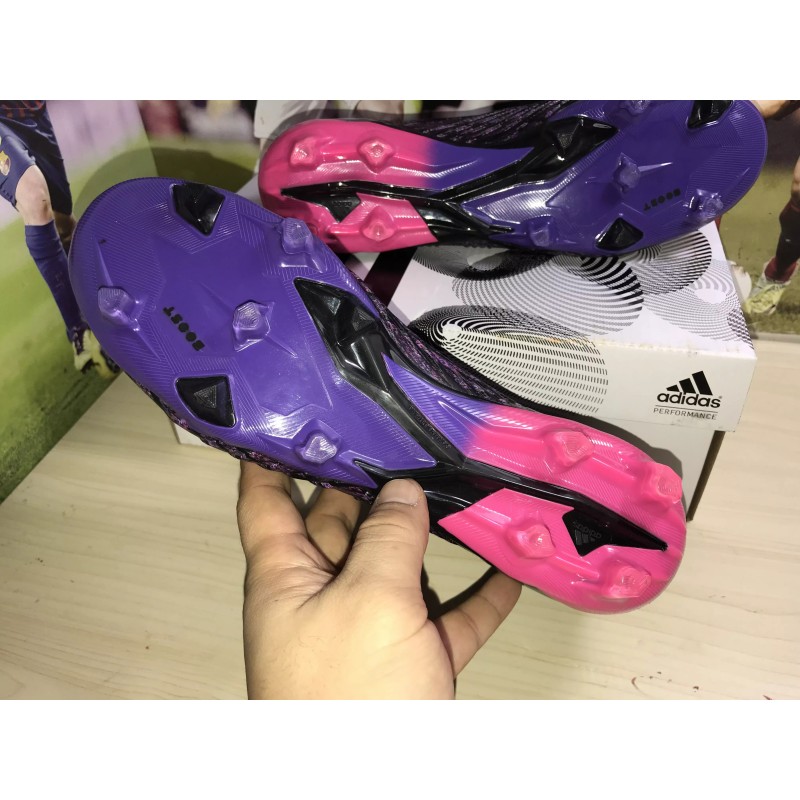 Botas de Fútbol Adidas Predator 19 FG Unisex Blanco&Púrpura (#36~#45)
