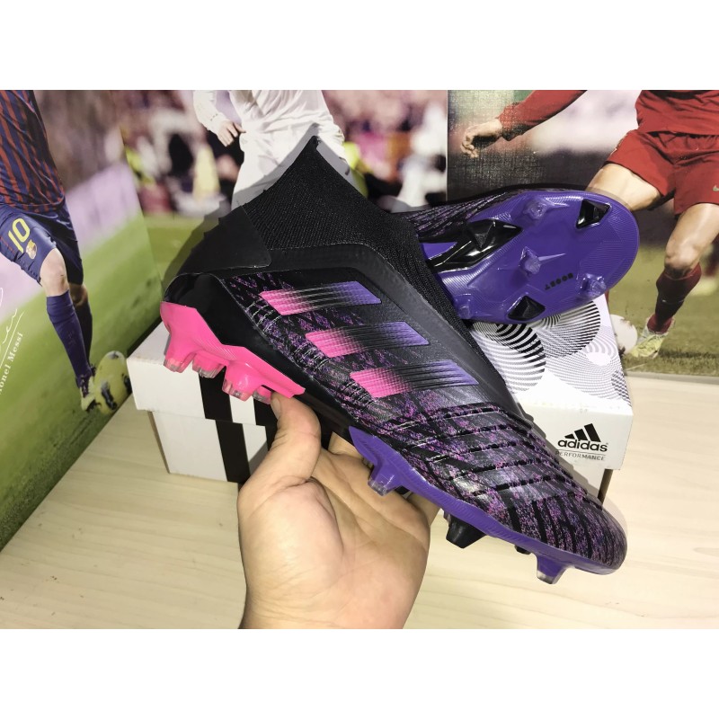 Botas de Fútbol Adidas Predator 19 FG Unisex Blanco&Púrpura (#36~#45)