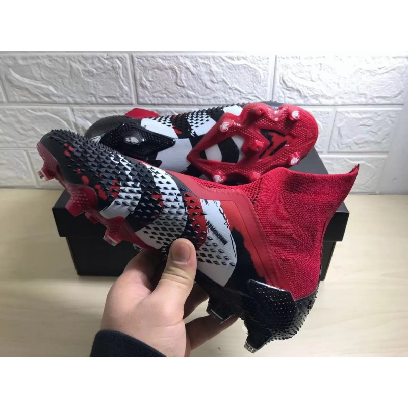 Botas de Fútbol Adidas Predator Mutator 20 FG Human Race Unisex Negro&Rojo&Blanco (#36~#45)