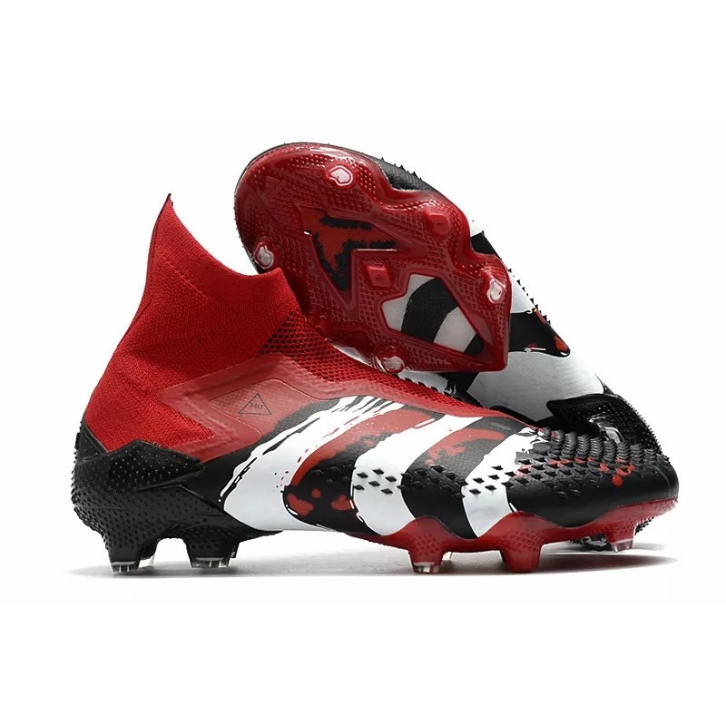 Botas de Fútbol Adidas Predator Mutator 20 FG Human Race Unisex Negro&Rojo&Blanco (#36~#45)