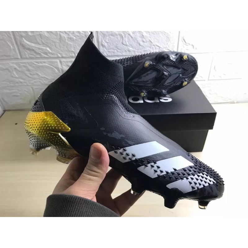 Botas de Fútbol Adidas Predator Mutator 20 FG Unisex Negro&Blanco&Dorado (#36~#45)