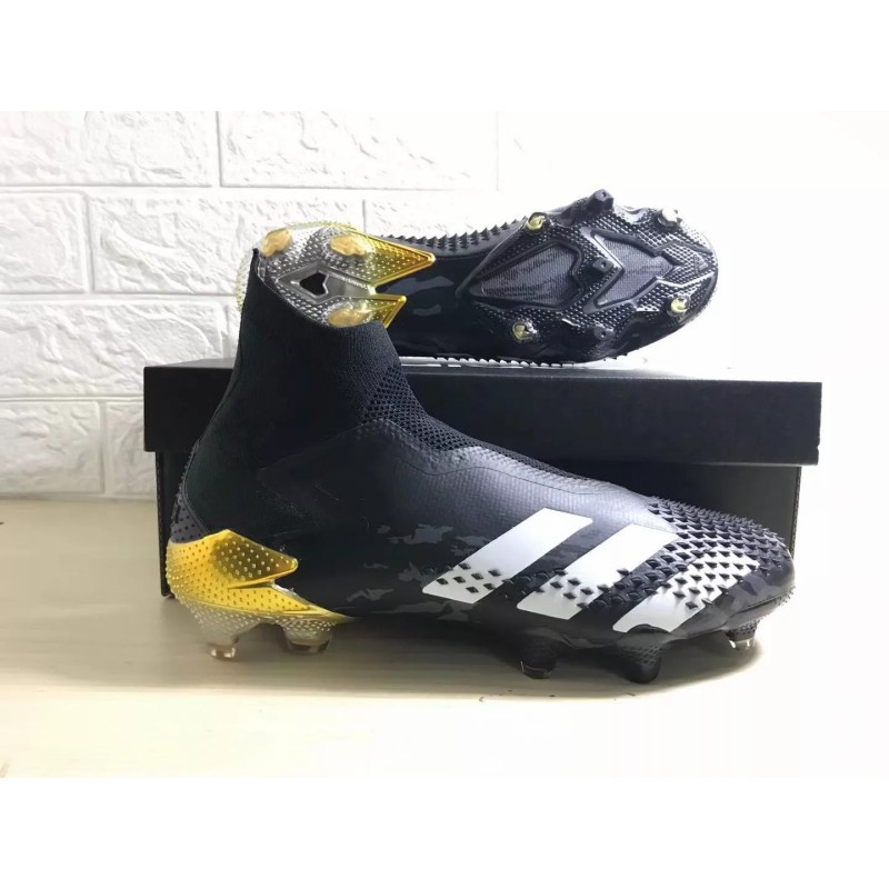 Botas de Fútbol Adidas Predator Mutator 20 FG Unisex Negro&Blanco&Dorado (#36~#45)