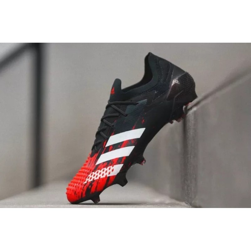 Botas de Fútbol Adidas Predator Mutator 20.1 Bajo FG Hombre Negro&Rojo (#39~#45)