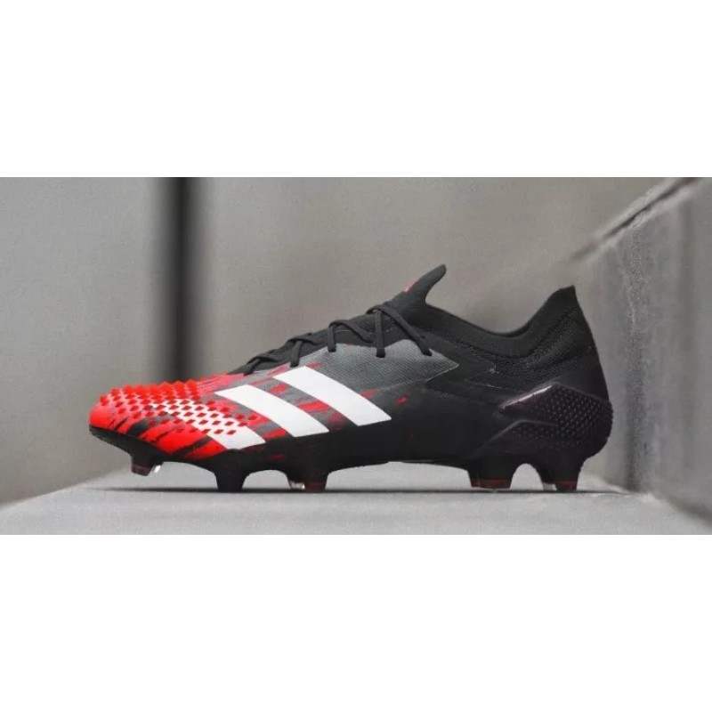 Botas de Fútbol Adidas Predator Mutator 20.1 Bajo FG Hombre Negro&Rojo (#39~#45)