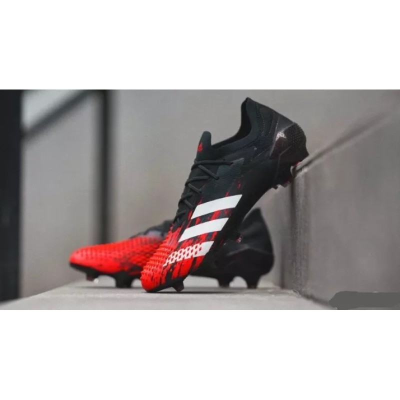 Botas de Fútbol Adidas Predator Mutator 20.1 Bajo FG Hombre Negro&Rojo (#39~#45)