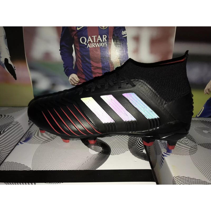 Botas de Fútbol Adidas Predator 19 FG Unisex Negro&Rojo (#39~#45)