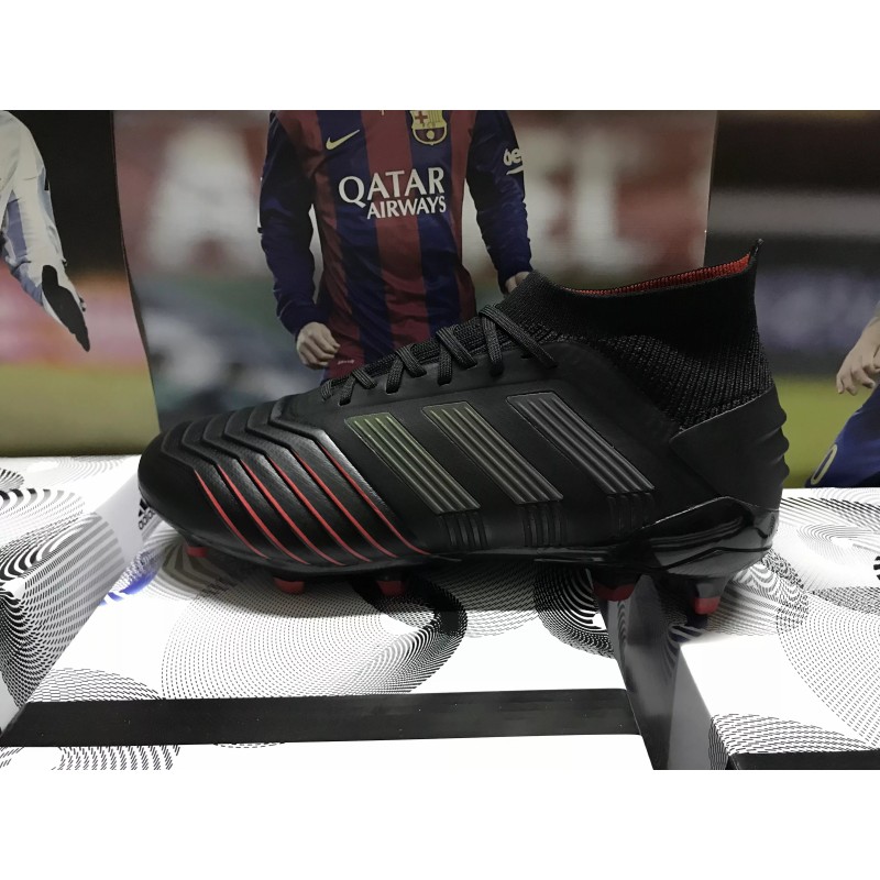 Botas de Fútbol Adidas Predator 19 FG Unisex Negro&Rojo (#39~#45)