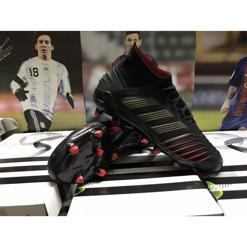 Botas de Fútbol Adidas Predator 19 FG Unisex Negro&Rojo (#39~#45)