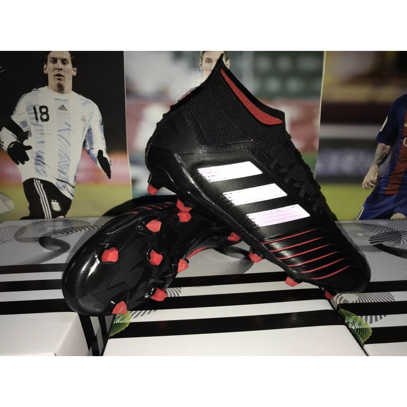 Botas de Fútbol Adidas Predator 19 FG Unisex Negro&Rojo (#39~#45)