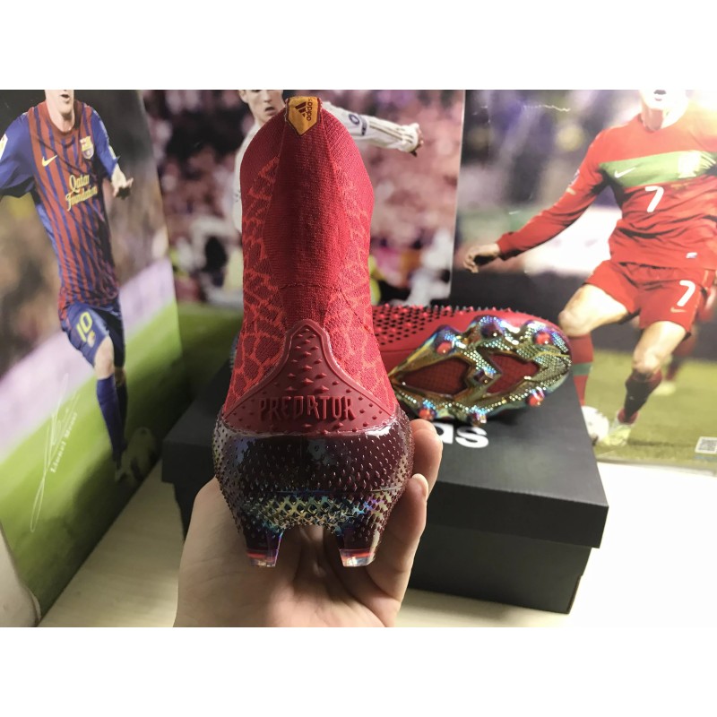 Botas de Fútbol Adidas Dragon Predator 20 FG Unisex Rojo Oscuro&Negro (#35~#45)