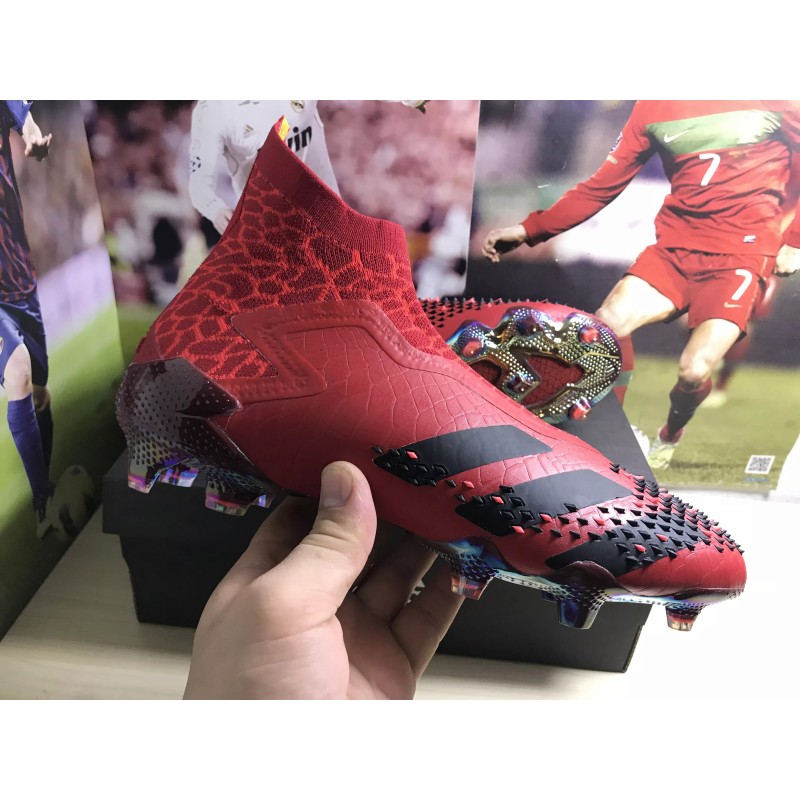 Botas de Fútbol Adidas Dragon Predator 20 FG Unisex Rojo Oscuro&Negro (#35~#45)