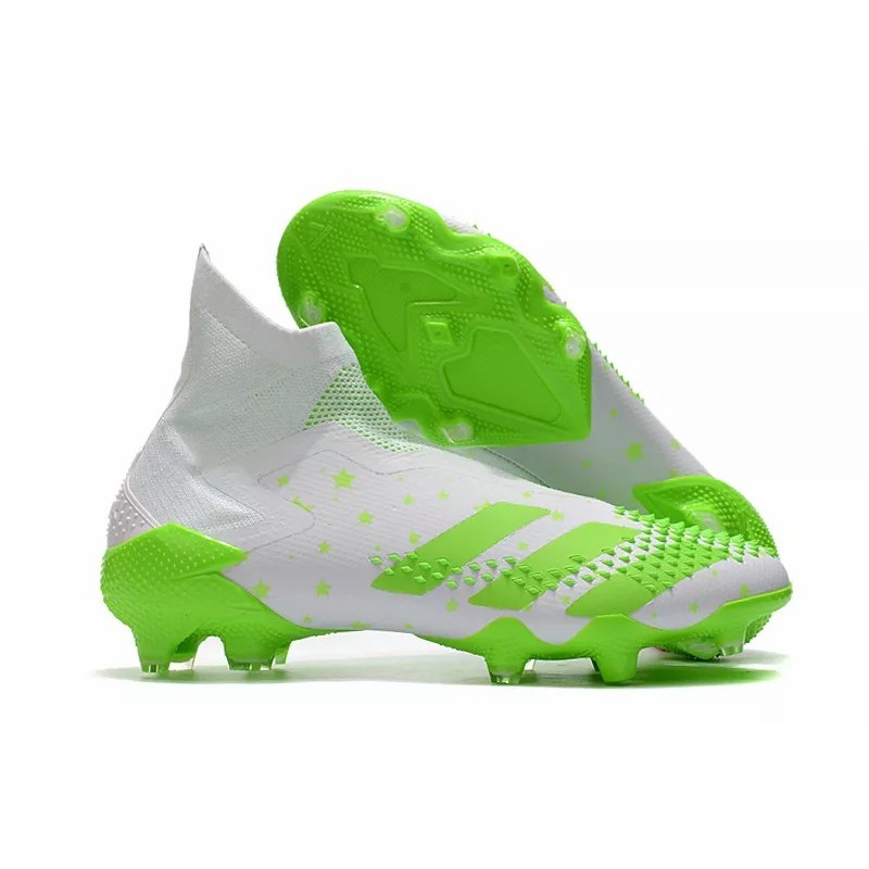 Botas de Fútbol Adidas Predator Mutator 20 FG Hombre Blanco&Verde (#38~#45)