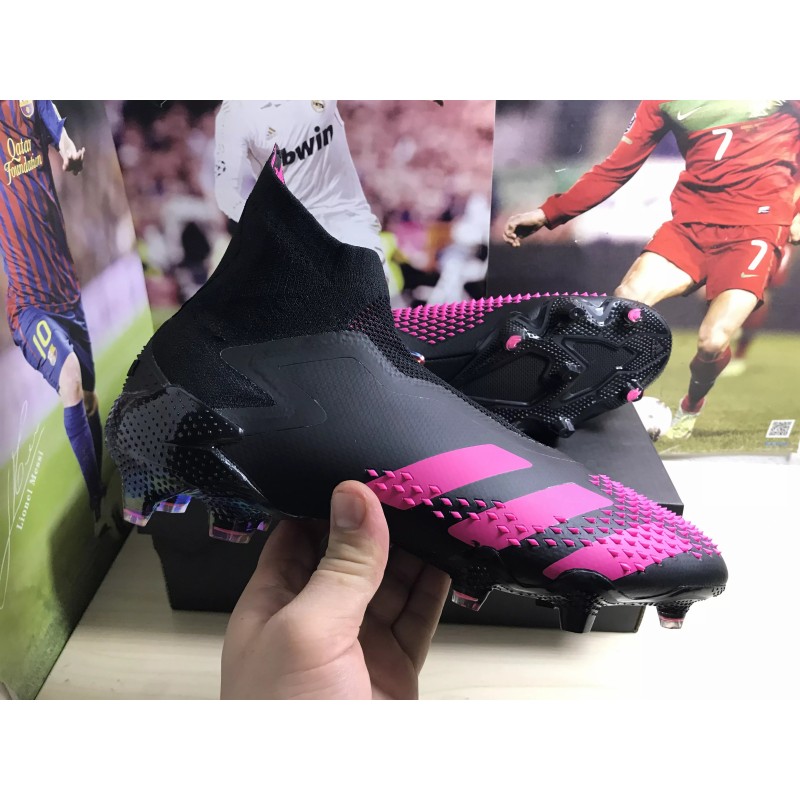 Botas de Fútbol Adidas Predator Mutator 20 FG Unisex Negro&Rosa (#35~#45)