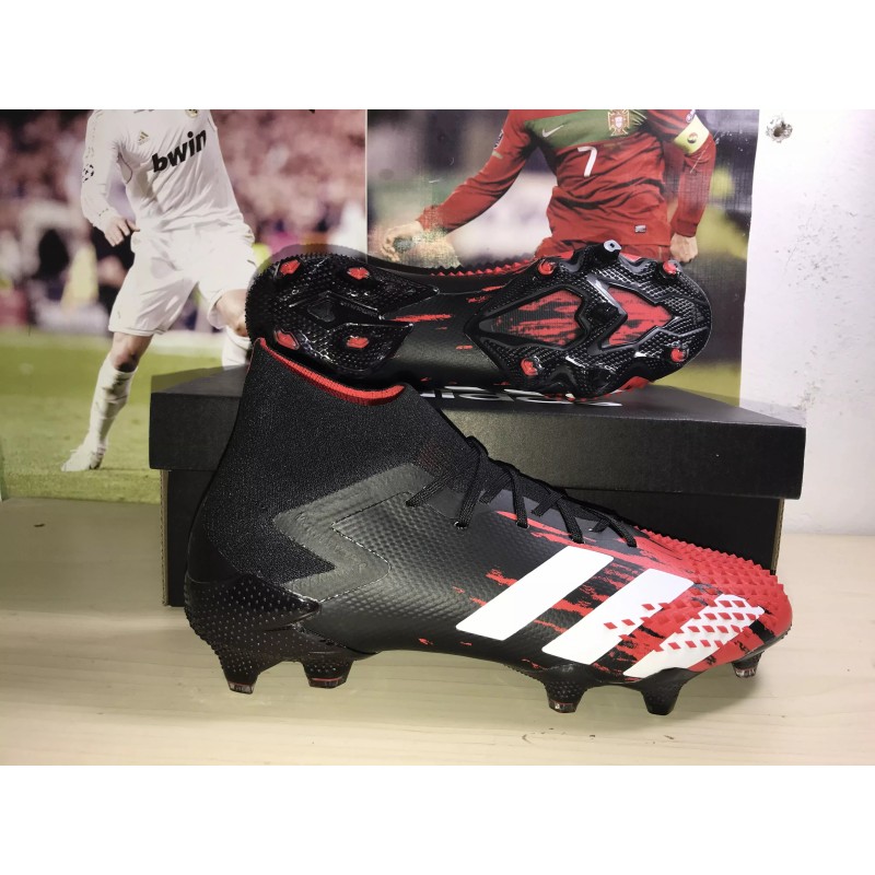 Botas de Fútbol Adidas Predator Mutator 20.1 FG Hombre Negro&Rojo (#39~#45)