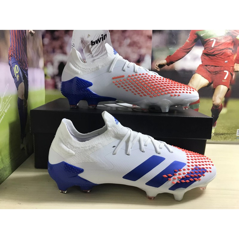 Botas de Fútbol Adidas Predator Mutator 20.1 FG Hombre Blanco&Azul (#39~#45)