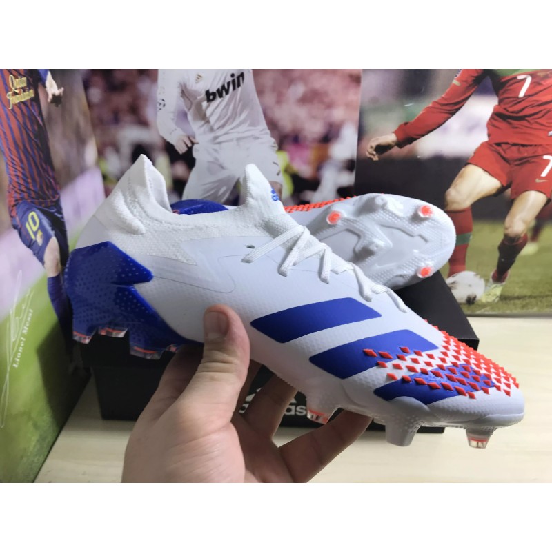 Botas de Fútbol Adidas Predator Mutator 20.1 FG Hombre Blanco&Azul (#39~#45)