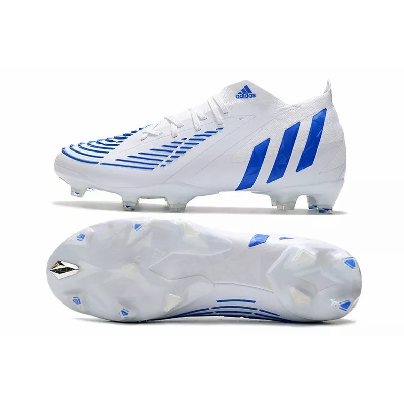 Botas de Fútbol Adidas Predator Edge Geometric.1 FG Hombre Blanco&Azul (#39~#45)