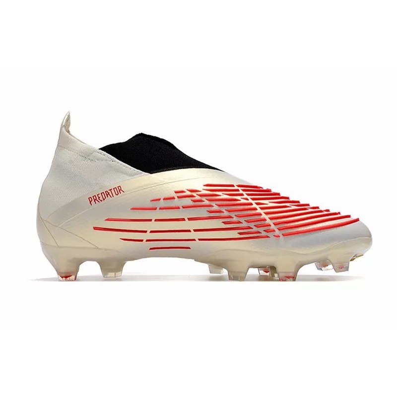 Botas de Fútbol Adidas Predator Edge Geometric FG Unisex Beige&Rojo (#36~#45) 