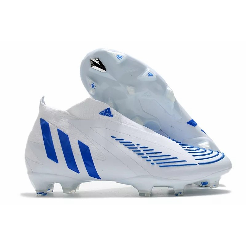 Botas de Fútbol Adidas Predator Edge Geometric FG Unisex Blanco&Azul (#36~#45)