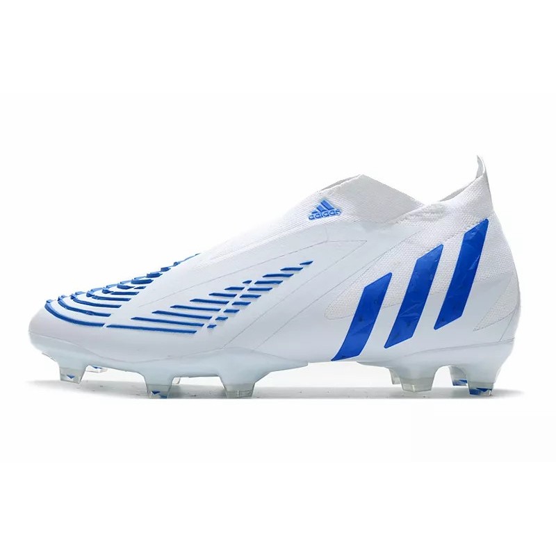 Botas de Fútbol Adidas Predator Edge Geometric FG Unisex Blanco&Azul (#36~#45)
