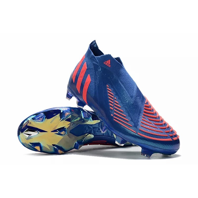 Botas de Fútbol Adidas Predator Edge Geometric FG Unisex Azul&Rosa (#36~#45)
