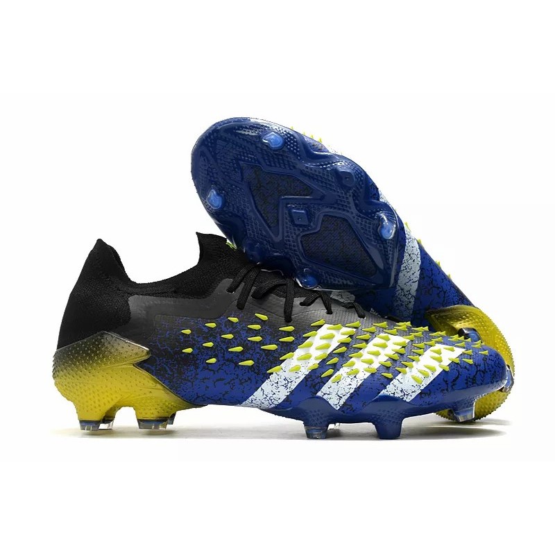 Botas de Fútbol Adidas Predator Freak .1 Bajo FG Hombre Azul&Amarillo (#39~#45)