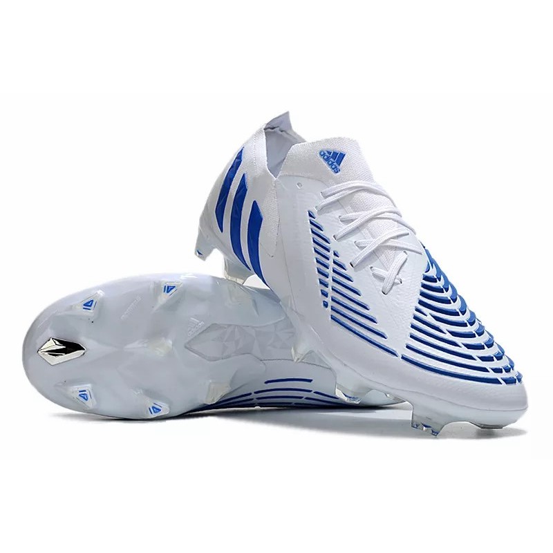 Botas de Fútbol Adidas Predator Edege.1 Bajo FG Hombre Blanco&Azul (#39~#45)