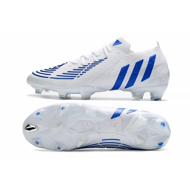 Botas de Fútbol Adidas Predator Edege.1 Bajo FG Hombre Blanco&Azul (#39~#45)