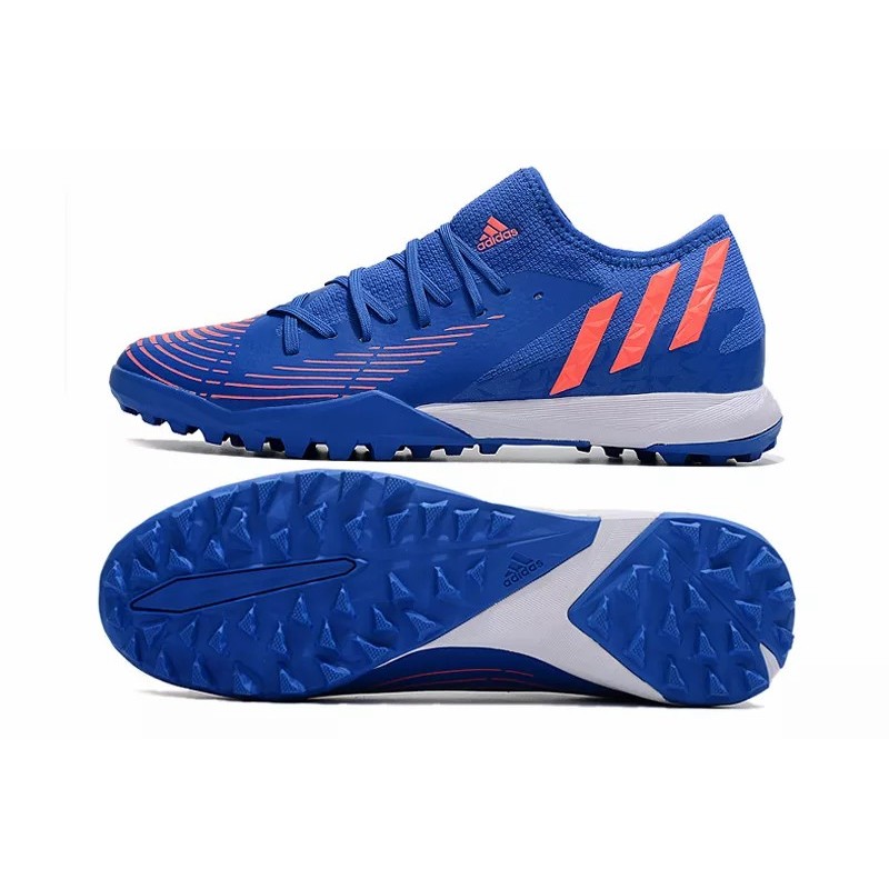 Botas de Fútbol Adidas Predator Edge.3 Bajo TF Unisex Blanco&Rosado  /  Azul  /  Negro  /  Púrpura  /  Blanco&Azul (#37~#45)