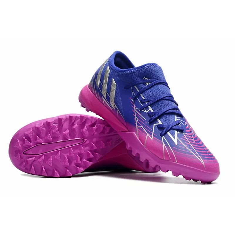 Botas de Fútbol Adidas Predator Edge.3 Bajo TF Unisex Blanco&Rosado  /  Azul  /  Negro  /  Púrpura  /  Blanco&Azul (#37~#45)