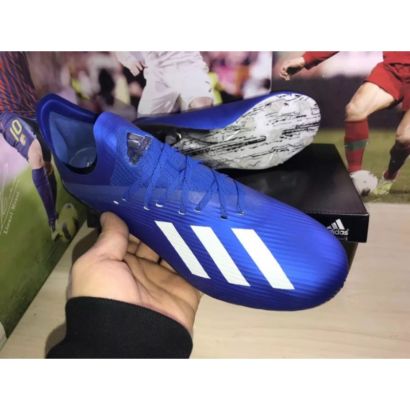 Botas de Fútbol Adidas X 19.1 FG Hombre Blanco / Rosa / Azul (#39~#45)