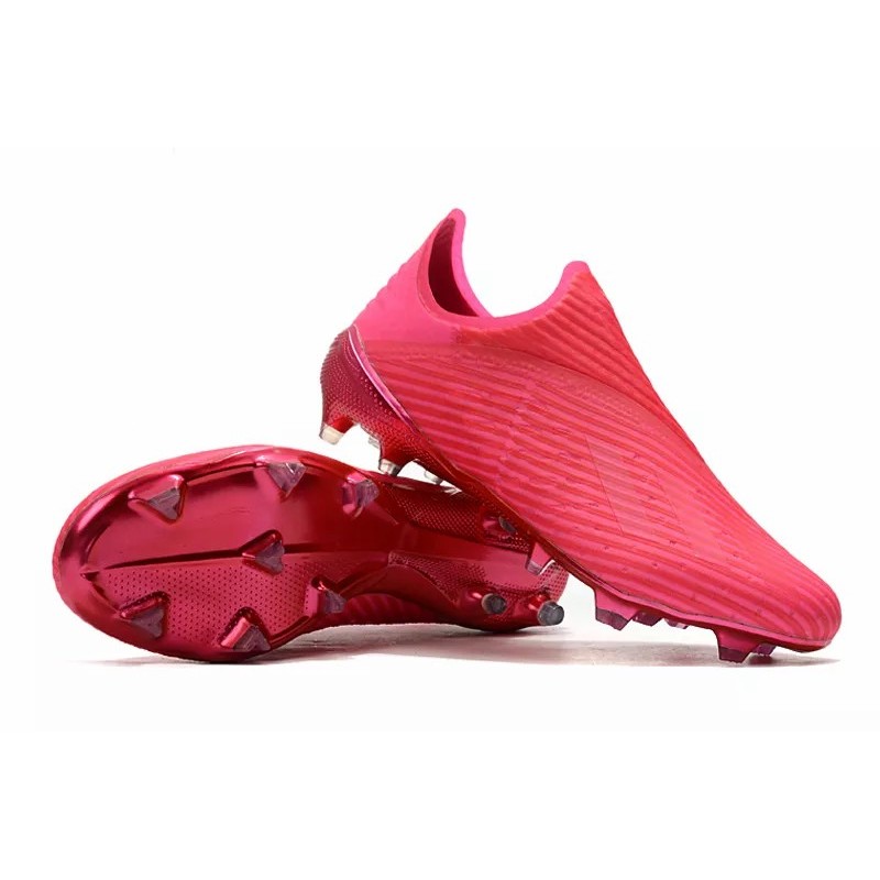 Botas de Fútbol Adidas X 19 FG Unixes Blanco  /  Azul  /  Plateado  /  Azul Metálico  /  Azul Claro  /  Rosa (#35~#45) Código:BF0216