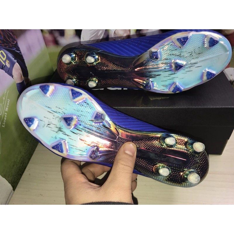 Botas de Fútbol Adidas X 19 FG Unisex Azul&Blanco (#35~#45)