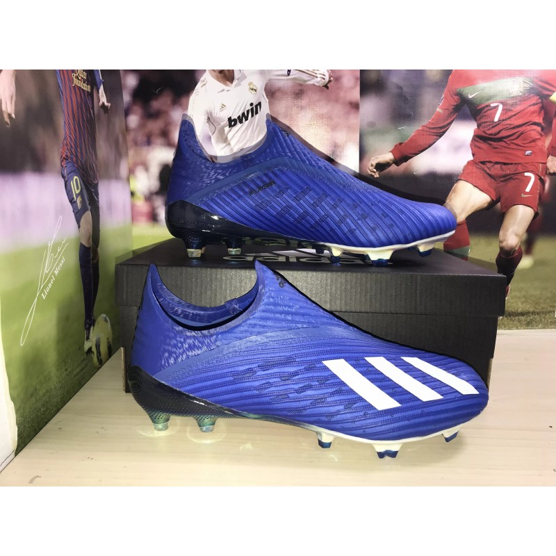 Botas de Fútbol Adidas X 19 FG Unisex Azul&Blanco (#35~#45)