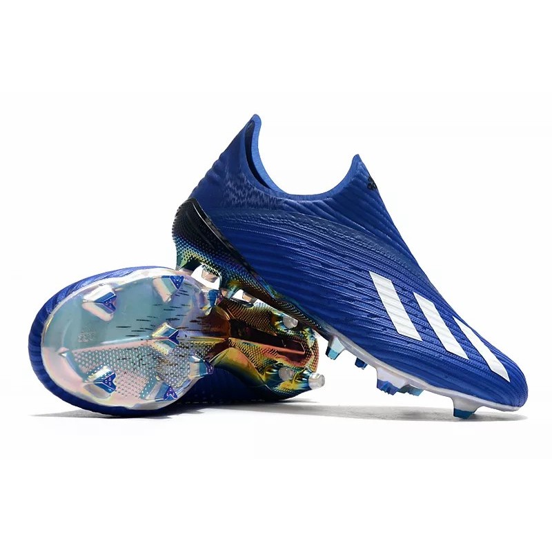 Botas de Fútbol Adidas X 19 FG Unisex Azul&Blanco (#35~#45)