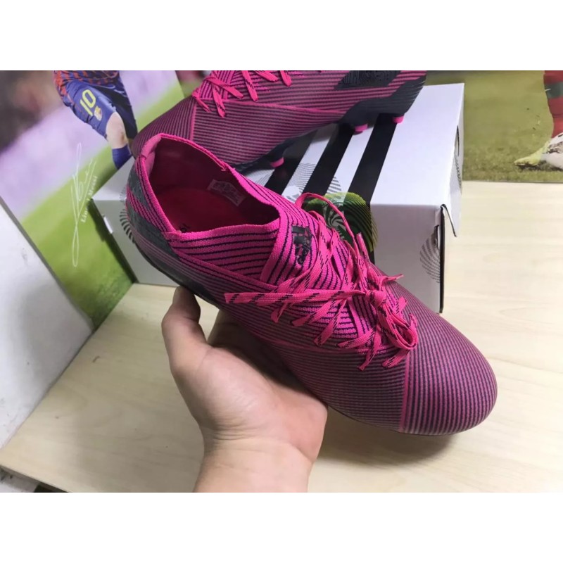 Botas de Fútbol Adidas Nemeziz 19.1 FG Rosa&Negro (#38~#45)