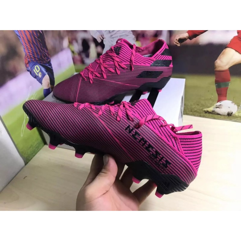Botas de Fútbol Adidas Nemeziz 19.1 FG Rosa&Negro (#38~#45)