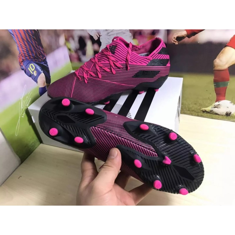 Botas de Fútbol Adidas Nemeziz 19.1 FG Rosa&Negro (#38~#45)