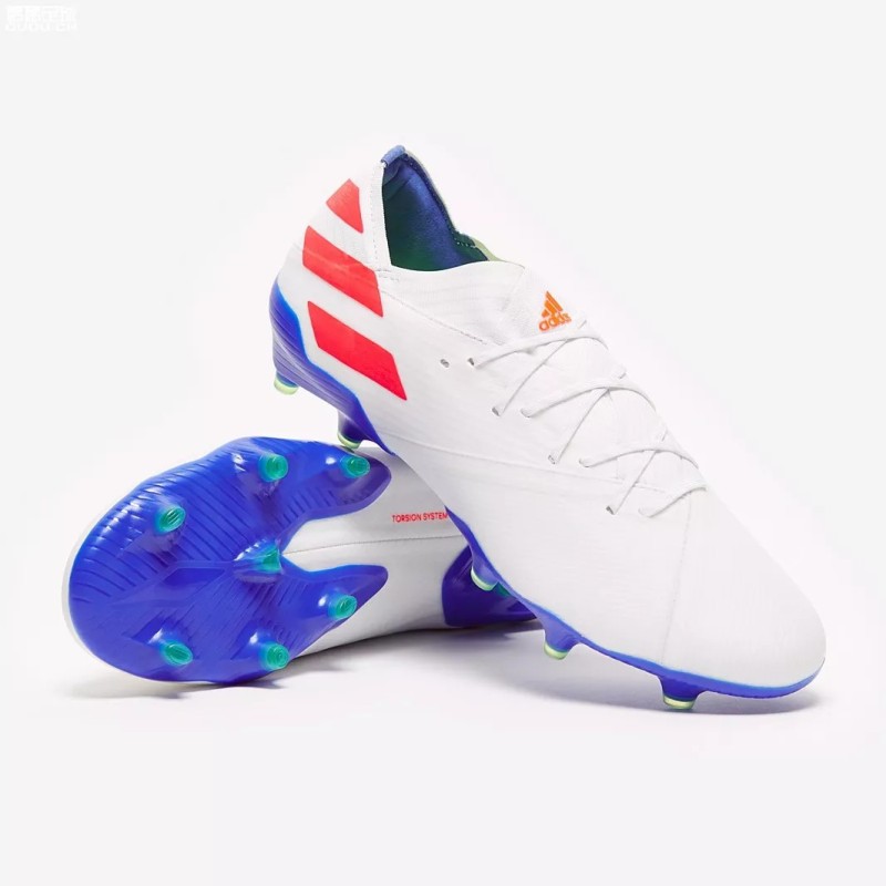 Botas de Fútbol Adidas Nemeziz Messi 19.1 FG Blanco&Rojo (#39~#45)