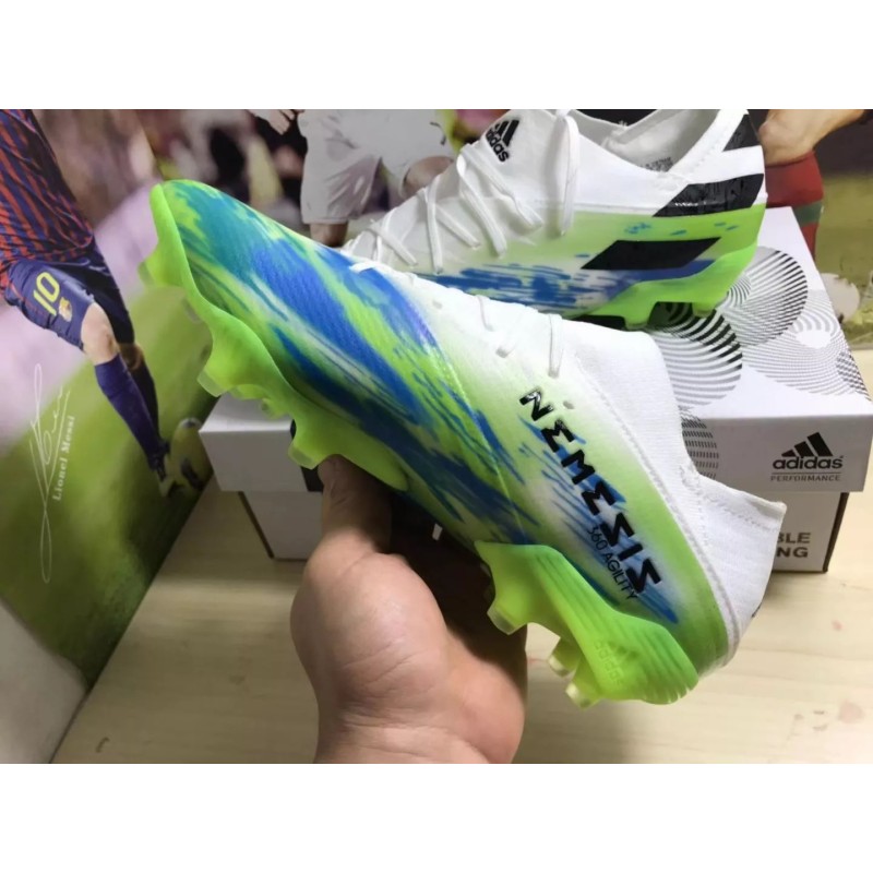 Botas de Fútbol Adidas Nemeziz Messi 19.1 FG Verde& Azul Tie-Dye (#39~#45)