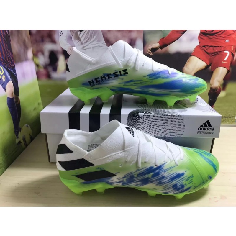 Botas de Fútbol Adidas Nemeziz Messi 19.1 FG Verde& Azul Tie-Dye (#39~#45)