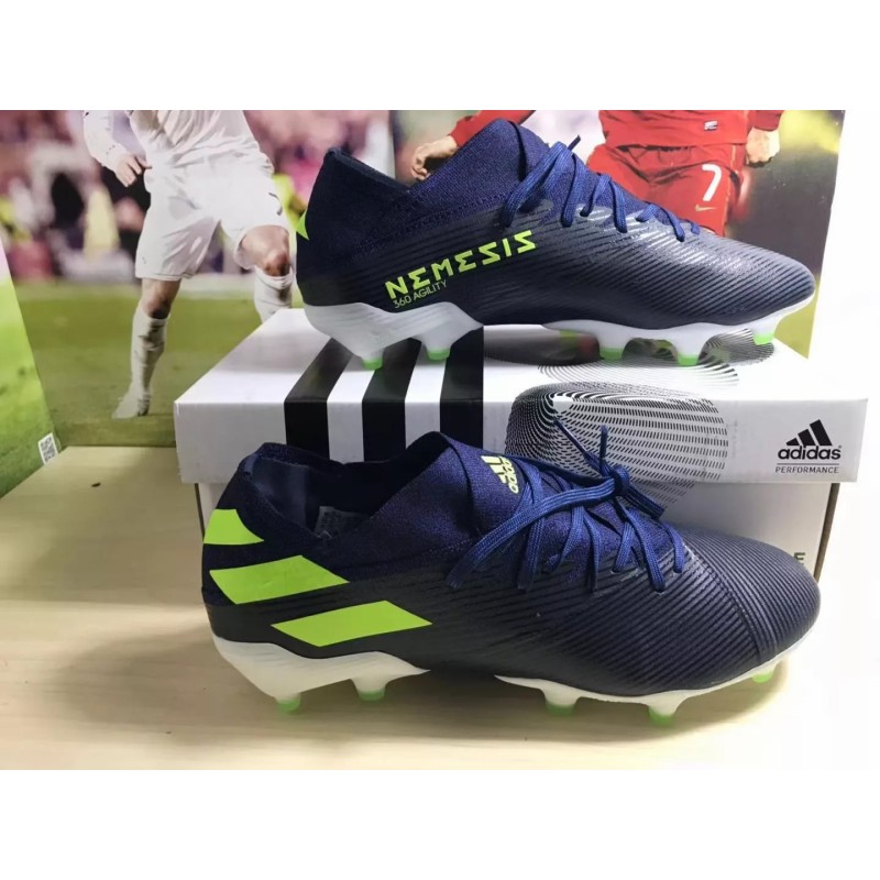 Botas de Fútbol Adidas Nemeziz Messi 19.1 FG Hombre Azul Marino&Amarillo (#39~#45)